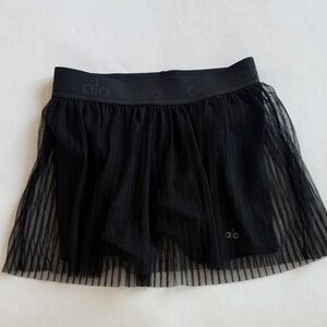 ALO Yoga Black Layered Tulle Skort